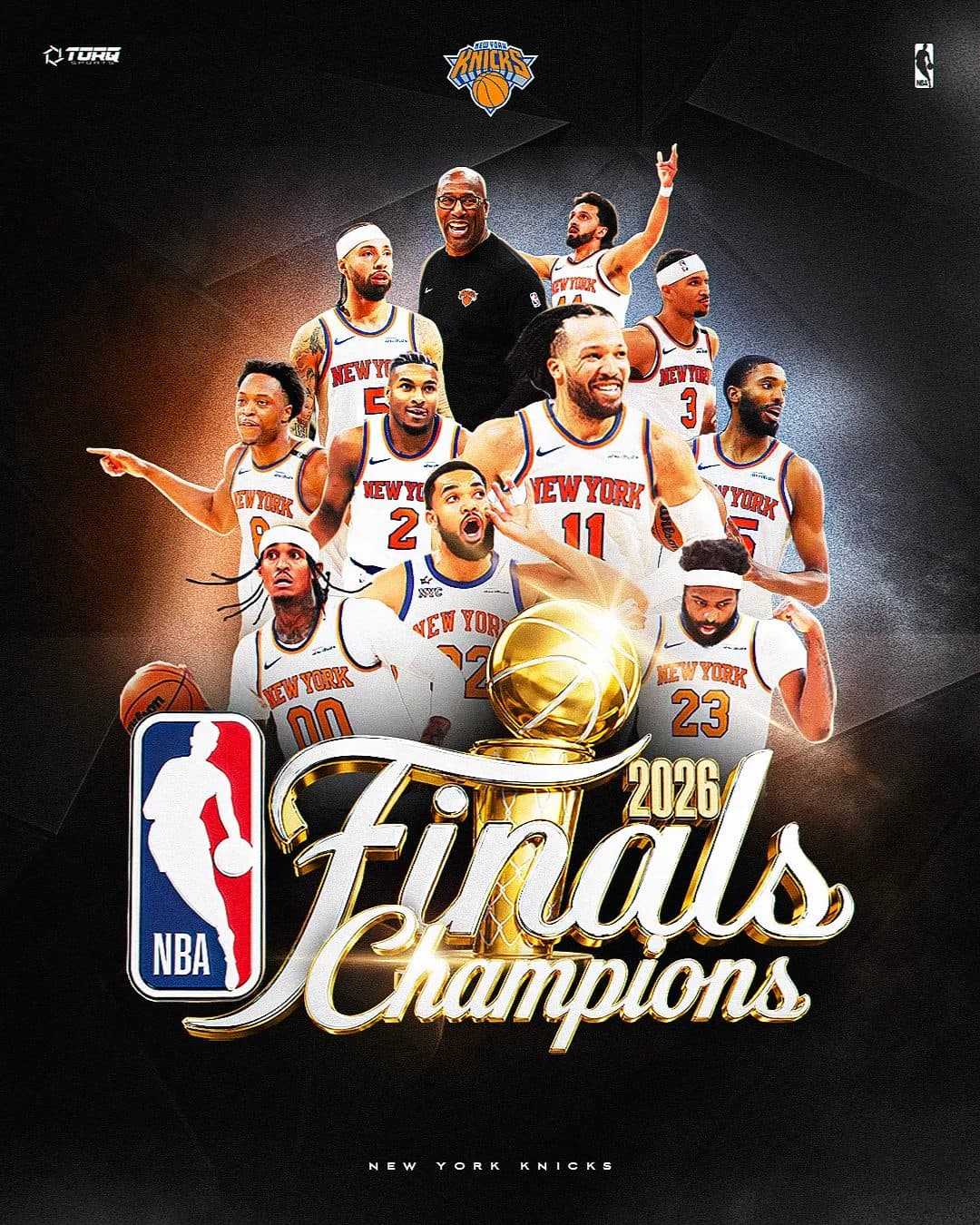 TORQ Sports NBA Finals Champions poster — New York Knicks
